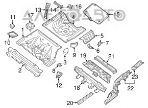 Корыто багажника Nissan Altima 13-18