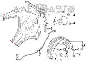 Подкрылок задний правый Honda HR-V 16-22