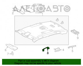 Ручка стелі передня лев Toyota Camry v50 12-14 usa сіра