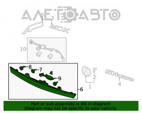 Молдинг двери багажника Acura MDX 14-20