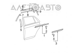 Накладка двери нижняя задняя правая Toyota Avalon 05-10 новая