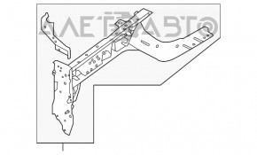 Лонжерон передній лівий Nissan Rogue 14-20
