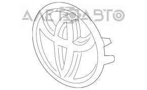 Эмблема решетки радиатора grill Toyota Highlander 14-16 сколы