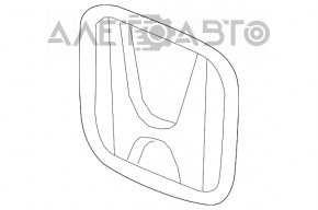 Эмблема решетки радиатора Honda Accord 18-22 обломана направляющая