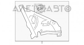 Заглушка бічного дзеркала права Honda Civic X FC 16-21 4d чорна