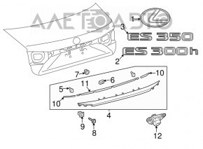 Молдинг кришки багажника Lexus ES300h ES350 15-18 під камеру