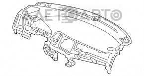 Торпедо передняя панель с AIRBAG Honda HR-V 16-22 черн