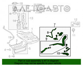 Заливна горловина паливного бака Toyota Camry v50 12-14 usa