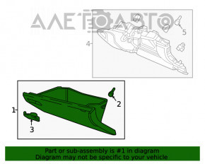 Ящик рукавички, бардачок Honda Civic X FC 16-21 черн