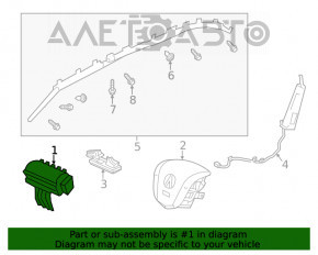 Подушка безопасности airbag пассажирская в торпеде Acura MDX 14-20 стрельнувшая
