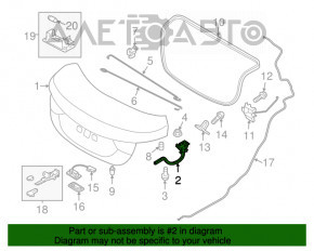 Петля кришки багажника права Hyundai Elantra UD 11-14