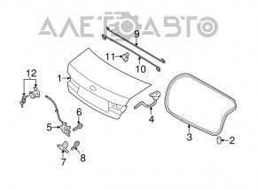 Петля кришки багажника права Hyundai Sonata 11-15