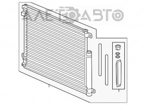 Радіатор кондиціонера конденсер Honda Civic X FC 16-21 2.0 прим’ятий