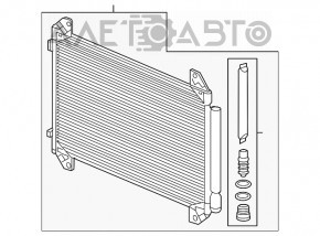Радиатор кондиционера конденсер Acura MDX 14-18