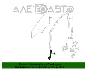 Направляющая стекла двери передней левой перед Nissan Sentra 13-19