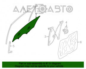Стекло двери передней левой Nissan Murano z51 09-14