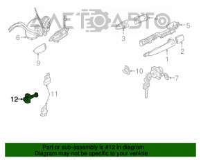 Ограничитель двери передней левой Infiniti JX35 QX60 13-