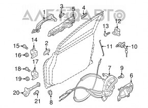 Замок двери передней правой Nissan Versa Note 13-19