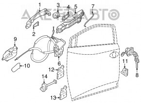 Замок двери передней левой Nissan Murano z52 15-