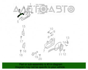 Ручка дверей зовнішня зад лев Infiniti FX35 FX45 03-08