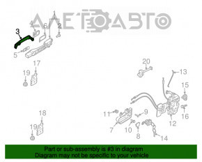 Ручка двери внешняя передняя правая keyless Nissan Murano z50 03-08