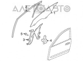 Склопідйомник з мотором передній правий Infiniti G25 G35 G37 4d 06-14