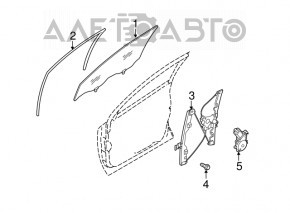 Мотор склопідйомника передній правий Infiniti FX35 FX45 03-08