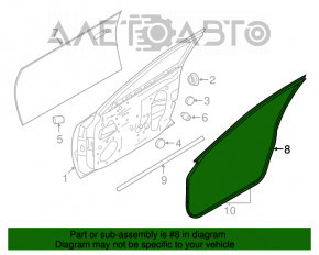 Уплотнитель двери передней левой Nissan Maxima A36 16-