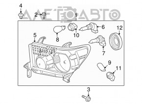 Фара передня права Toyota Sequoia 08-16 гола