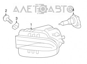 Протитуманна фара втф права Lexus GS300 GS350 GS430 GS450h 05-11