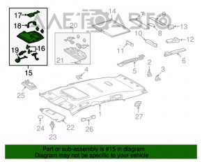 Плафон освітлення передній Lexus RX350 RX450h 10-15 під люк беж