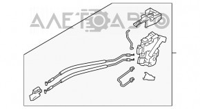 Замок двері перед лев Kia Forte 4d 14-18 keyless