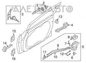 Замок двери перед прав Kia Forte 4d 14-18 keyless