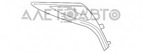 Обрамлення ВТФ прав Lexus ES300h ES350 16-18 рест хром новий TW неоригінал