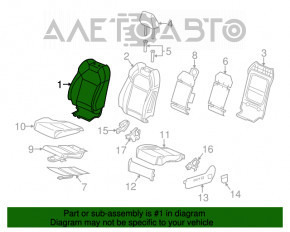 Сидіння водія Acura MDX 14-15 без airbag, шкіра беж