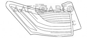 Фонарь внешний крыло правый Lexus CT200h 11-13 дорест трещины