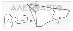 Фонарь внутренний крышка багажника правый Toyota Rav4 16-18 рест