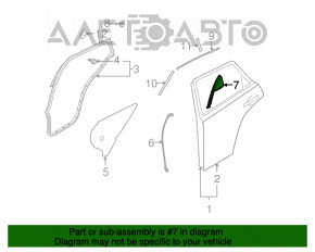 Направляющая стекла двери задней правой Infiniti FX35 FX45 03-08