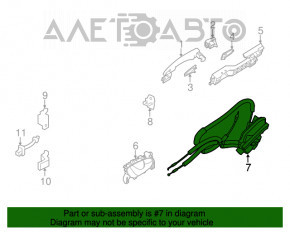 Замок двери задней правой Nissan Rogue 14-20