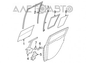 Стеклоподъемник с мотором задний правый Nissan Versa 1.8 10-12