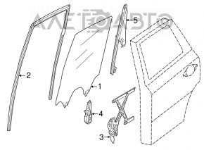 Стеклоподъемник с мотором задний левый Infiniti JX35 QX60 13-