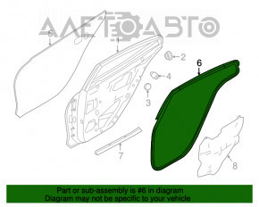 Уплотнитель двери задней правой Nissan Maxima A36 16-