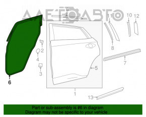 Уплотнитель двери задней левой Nissan Murano z52 15-