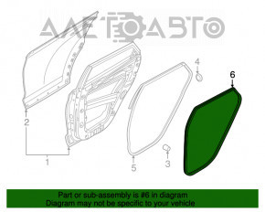 Уплотнитель дверного проема задний левый Hyundai Tucson 16-20