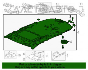 Обшивка потолка Acura MDX 14-15 под люк беж