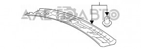 Накладка потолка задняя Acura MDX 14-20 серая