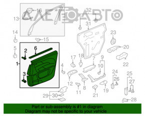 Обшивка дверей картка перед лев Acura MDX 07-13