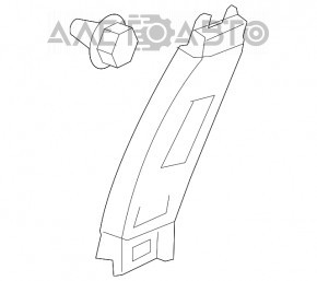 Накладка центральної стійки верхня ремінь права Honda CRV 17-22 сіра