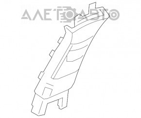 Накладка центральної стійки верхня ремінь права Acura ILX 13-15 сіра