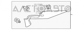 Накладка задньої стійки права Honda Civic X FC 16- 4d дві частини, сіра
